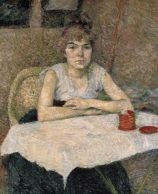 Henri de toulouse-lautrec Young woman at a table Sweden oil painting art